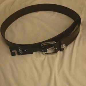Lauren Ralph Lauren Men's Dark Brown Leather Belt